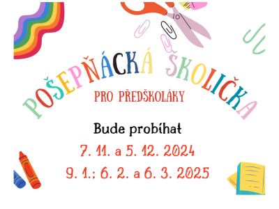 Pošepňácká školička pro předškoláky začíná již 7. listopadu!